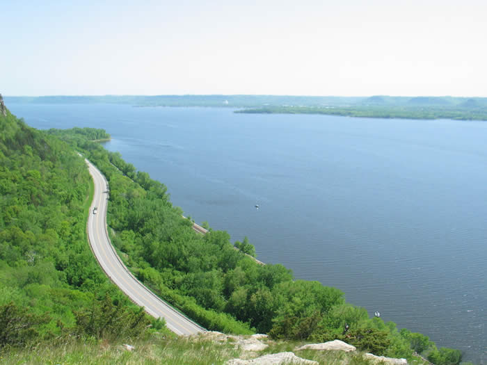 Lake Pepin from Mainden Rock Overlook