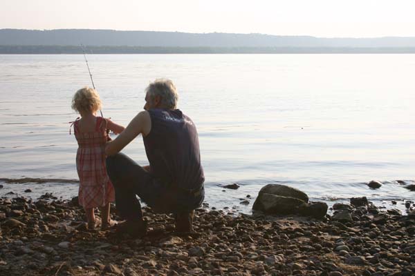 Tansy fishing with Dad